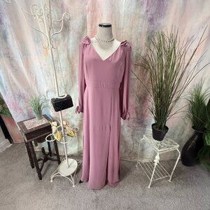 📌Ever Pretty Classic Elegance Open Lantern Sleeve A-Line Bridesmaid Prom Dress